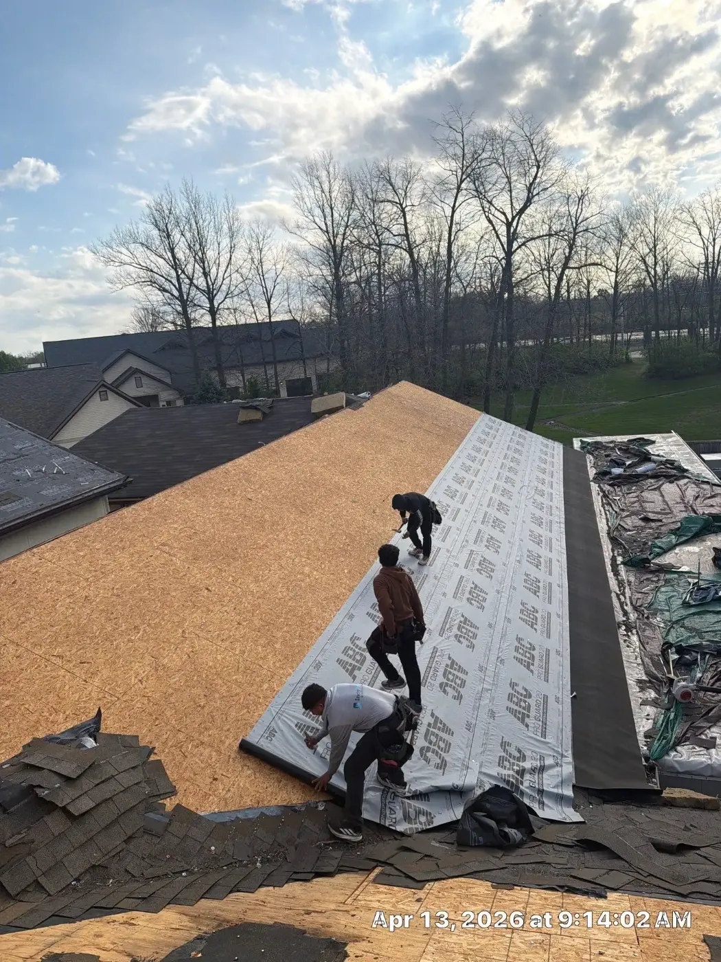 Flashing and seam work in Mars Hill